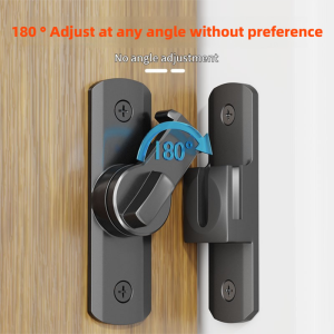 Door Hasp Latch 90/180 Degree Hasp Latches Sliding Door Chain Locks Security Hardware For Window Cabinet Hotel Home