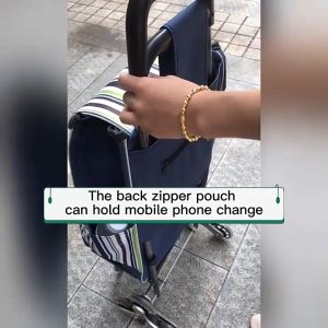 Buy groceries small cart for home use portable shopping cart foldable trailer trolley handcart
