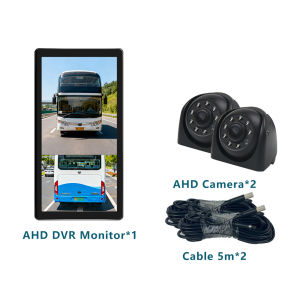 Truck Electronic Side-view Mirror 10.36" AHD BSD Blind Spot Monitor 2 Split Screen DVR Loop Recording Rearview Camera For Bus RV