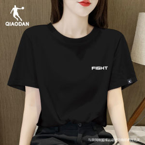 Loose Womens Short Sleeve T-Shirt  Brand Black Sporty Casual Top Cotton Polyester Blend Comfortable Fit round Neck