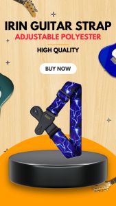 IRIN Printed Pattern Guitar Strap - Adjustable Polyester for Music Lovers