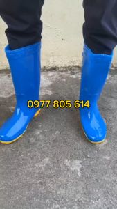 Ủng lao động màu xanh đế vàng cứng Trường Thịnh size 38-42 ủng Trường Thịnh