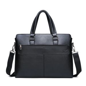 Handbag Men Authentic Leather Tactile Feel Business Briefcase Large Capacity Casual One Shoulder Crossbody Bag Compartment Computer Bag