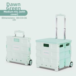 Portable Foldable Shopping Cart with Omni-Directional Wheels
