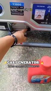 REAIM 4kW 220V 4-Stroke Air-Cooled Gasoline Generator Heavy Duty All-Copper Motor Silent Portable for Home Backup Outdoor Construction Shop Emergency Power Supply