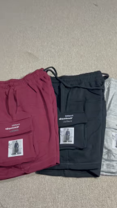 Vitlexs Celana Pendek Pria Cargo Pendek Cowok Bahan Fleece Celana Santai Cowok Bahan Fleece Cotton