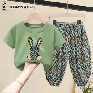 JIFANPAUL | Bộ Áo Thun Tay Ngắn Thời Trang Cho Bé Gái Đơn Vị Mùa Xuân/Hè