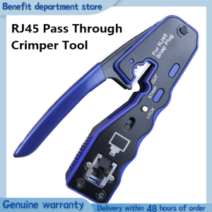 RJ45 Pass Through Crimper Tool Crimping Tool for CAT7/CAT6A/CAT6/CAT5 Ethernet Modular Plugs Crimp Tool Tools For RJ45 Crimper