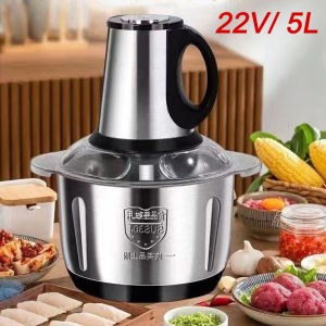 220V EU Meat grinder electric stainless steel automatic Large Capacity high-power cutting household Food Processor Chopper