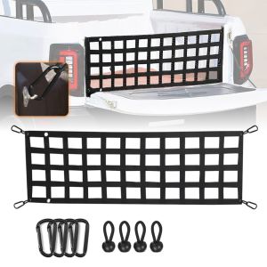 Car Trunk Organizer Net UV Protection Pickup Truck Bed Cargo Mesh Tailgate Net Cargo Storage Netting Divider Car Accessories