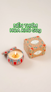 Nến Thơm Tinh Dầu Thiên Nhiên Phong Cách Hoa Khô Thảo Mộc - HiLo Candles
