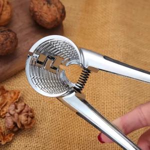 1pc Professional Nut Cracker - Ergonomic Silvery Metal Sheller for Walnuts Chestnuts & Hazelnuts Universal Kitchen Tool