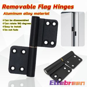 Lift-Off Flag Hinges Black Door Hinge Removable Aluminum