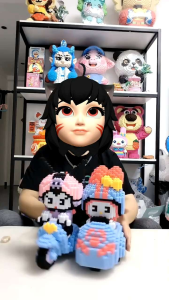 26cm Sanrio Motor Bike Melody Kuromi Building Blocks [Connection Block]