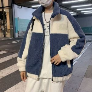 เสื้อโค้ทขนแกะเสื้อแจ็คเก็ตบุนวมมีฮู้ดทรงหลวมสไตล์เกาหลีแบบใหม่ฤดูหนาวสำหรับผู้ชายเสื้อผ้าฝ้ายผู้ชายอินเทรนด์สำหรับนักเรียนไซส์ใหญ่พิเศษ