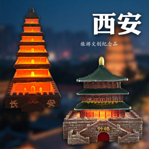 Đồ Lưu Niệm Đặc Biệt Sáng Tạo Về Điểm Tham Quan Du Lịch Tháp Đại Bàng Xian Đèn Phát Sáng 3D Móc Khóa Tủ Lạnh Đồ Trang Trí Nhà