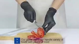 40/20/10Pcs Disposable Nitrile Gloves / Food Grade Kitchen Black Gloves / Tattoo Haircut Work Glove