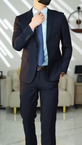 [Local Stock] Mens 3-Piece Slim Fit Suit Set for Wedding Groom Formal Dinner Gala Night Tuxedo Business Wear Graduation Attire High Quality Breathable Beige Apricot
