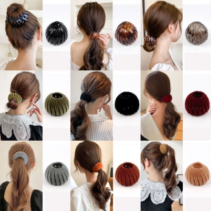 Disk Hair Bird Nest คลิปผมสําหรับผู้หญิงหางม้าหัวเข็มขัดกํามะหยี่ผม Claw แฟชั่นสาวหัวผม Clamp