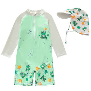 HUANHUAN | Kids Cartoon Long Sleeve Sun Protection Quick-Dry Swim Suit
