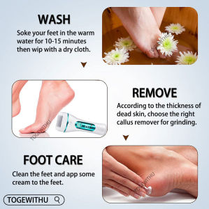 Electric Callus Remover for Feet Foot Grinder Rechargeable Foot File Hard Skin Remover Pedicure Tools Set for Feet Electronic Callus Shaver Portable Waterproof Pedicure kit for Cracked Heels and Dead Skin Foot Scrub with LED Light and 3 Roller Heads