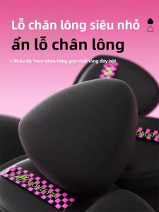 MONLEYTA | Miếng bọt biển trang điểm dạng bột siêu mềm Black Pineapple dành cho da khô và da dầu Miếng bọt biển dạng bột Cotton Candy dành cho nữ