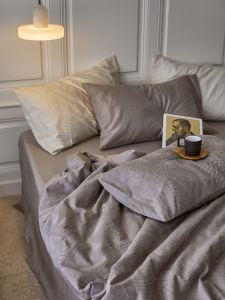 Luxurious Cloud Feel Cotton Bedding Set 60-Thread Count Thick Weave Embossed Long Staple Pure Cotton Sheet Cover Duvet Cover