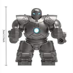 Marvel | NEW 8CM Marvel Superhero Villain Collection Hobbies Building Blocks Toys Iron Man Iron Tyrant Mini Building Blocks Festival Gift
