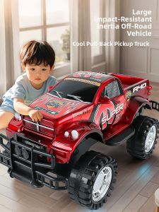 Super Large Inertia Pickup Truck Boys Four-Wheel Drive Car Toys for Babies 1-3 Years Old Police Car Gifts Remote Control Cars