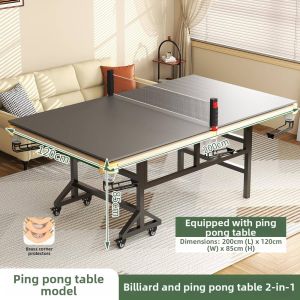 MEISITEKEKE | 2-in-1 Indoor Mini Foldable Table Tennis & Billiard Table