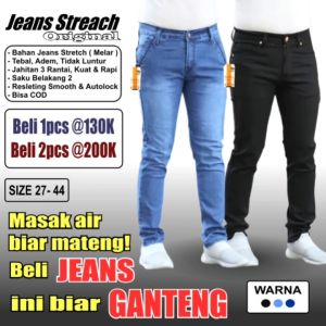 CELANA SKINNY JEANS PRIA DEWASA LMT Celana Pria Slimfit Denim Gaul cowok Terbaru Regular Standar