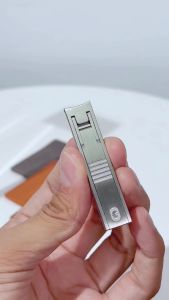 MR.GREEN Ultra Thin Nail Clippers Portable Nail Cutters With Cow Leather Cover Superior Texture Stainless Steel Manicure Tool