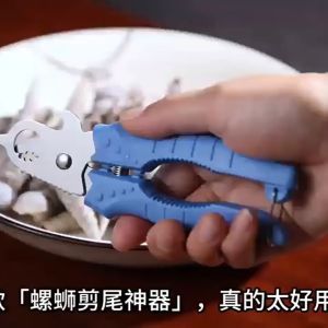 Kìm cắt đuôi ốc tách vỏ sò siêu nhanh kèm lò xo sơ cua bằng thép trắng không gỉ