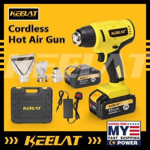 KEELAT KCHG01 20V Cordless Heat Gun Handheld Electric Hot Air Gun Machine With Rechargeable Lithium Battery 3 Nozzles Power Tool