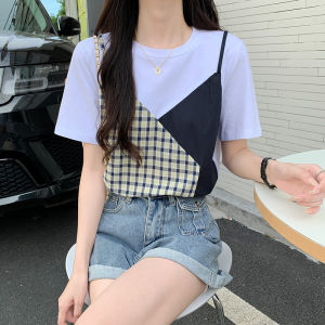 เสื้อยืดแขนสั้นสำหรับผู้หญิงเสื้อลำลองทรงหลวม2025สำหรับฤดูร้อน