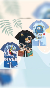 BAJU RENANG ANAK LAKI IMPORT MURAH SWIMWEAR DINOSAURUS