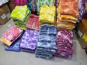 ladies tie dye t-shirt assorted desgin fashionable