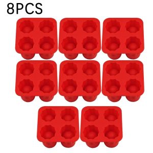 Silicone Shot Glass Mold for Resin and Frozen Whiskey Glass Ice Cubes Tray Edible Cups Making Molds Ice Cups Moulds Fluted Cake