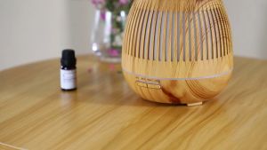 400ML 7LED Wood Air Humidifier With Essential Oil Ultrasonic Aromatherapy Diffuser Purifier Freshener Night Light Home