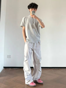 Quần Ống Đứng Nhanh Khô Thể Thao Mùa Hè Mỏng Phong Cách Mỹ Cho Nam Quần Leo Núi Quần Áo Bảo Hộ Lao Động Quần Dài Thường Ngày