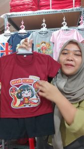 Code8.id DTF2 Baju Setelan Anak Anak Imlek CNY Sincia Karakter Cewe Ular Lucu 1 - 10 Tahun