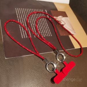 Long Necklace Phone Strap Luxury Rhinestone Chain High End Goddess Wristband Short Belt Shell Robust Trendy Mobile Phone Accessory