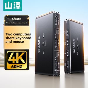 Samzhe | KVM Switch with Keyboard and Mouse Sharing HDMI 2-in-1-out Type-C Multi-USB Distributor