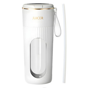 【New Arrival】 340ml Portable Juicer Juicer Bottle Rechargeable Blender Cup 1200mAh Juice Extractor 14 Blades for Home Office Travel