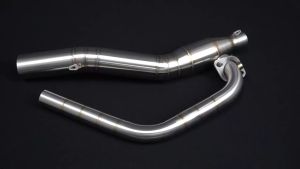 Cổ pô bầu hơi 2 khúc Inox 304 gắn Raider Satria họng 51mm