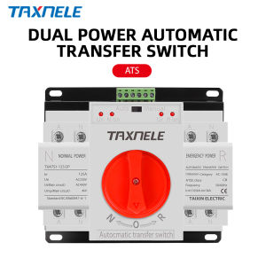 Dual Power Transfer Switch 2P 63A 125A ATS Automatic Transfer Switch AC 230V 50/60Hz Auto Manual Switching Circuit Breakers MCB