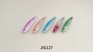 TEASER J127 60g 100g Offshore Fishing for Sardines Using Imitation Bait Metal Plate Fast-Sinking Sea Fishing Luminous UV Board