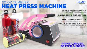 MP00 QUAFF Tumbler Heat Mug Press Machine Pink for Mug and Tumbler 20oz