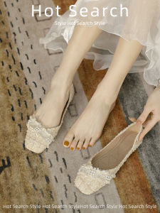 2025 New Fairy Style French Flat Shoes Women Gentle Matching Skirts Low Heel Fashionable Ladies Soft Bottom Single Shoes