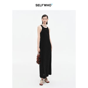 Oil Painting Texture Solid Color Slim Fit Knit Dress